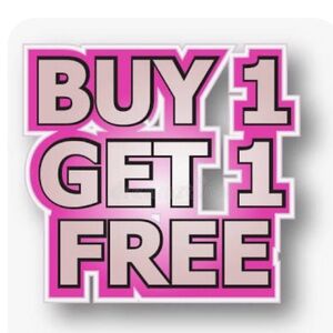 Buy one get one free (equal or lesser value). Just bundle and send me a message!